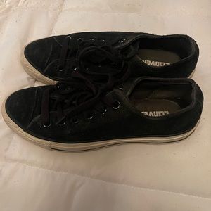 Unisex Black Suede Converse - Womens 8/Mens 6